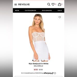 Majorelle Wyn Bodysuit in White